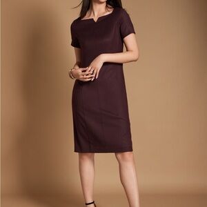 Talbots luxe Italian stretch flannel sheath dress NWT Sz 8